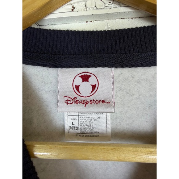 Disney Store Mickey Mouse Gray Long Sleeve Crew Neck Sweatshirt Kids Large - Picture 5 of 5